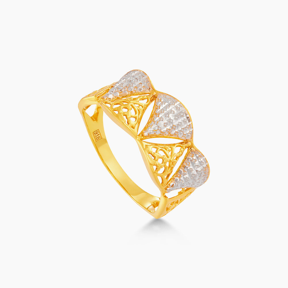 916/22K Yellow and White Gold Ring 6200015YW(R)