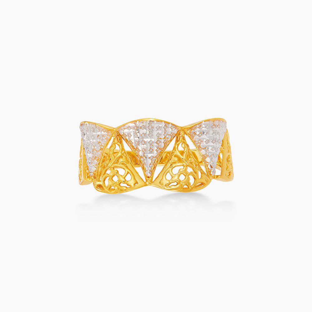 916/22K Yellow and White Gold Ring 6200015YW(R)