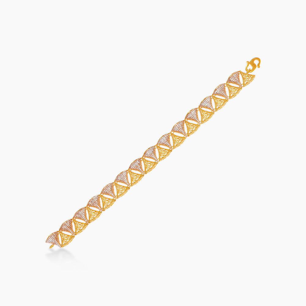 916/22K Yellow and White Gold Bracelet 6200015YW(W)