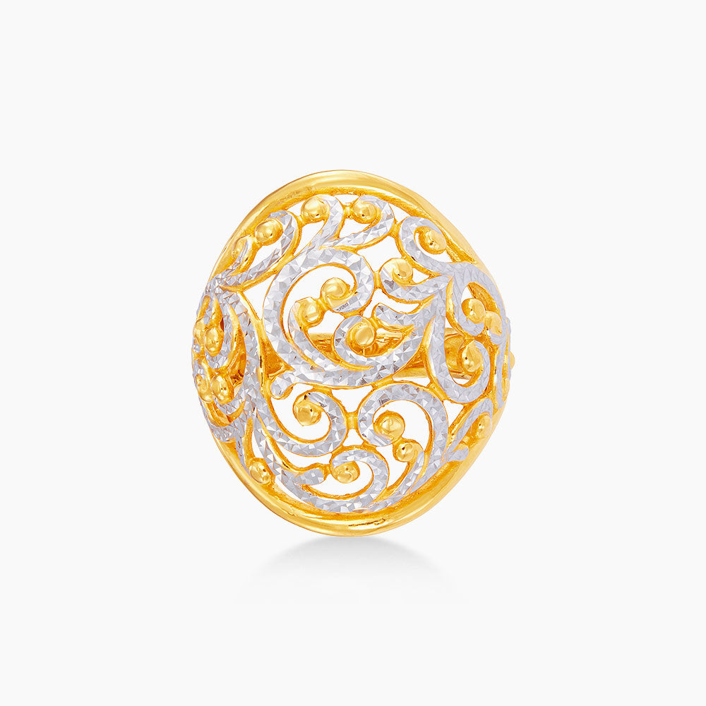916/22K Yellow and White Gold Ring 6200017YW