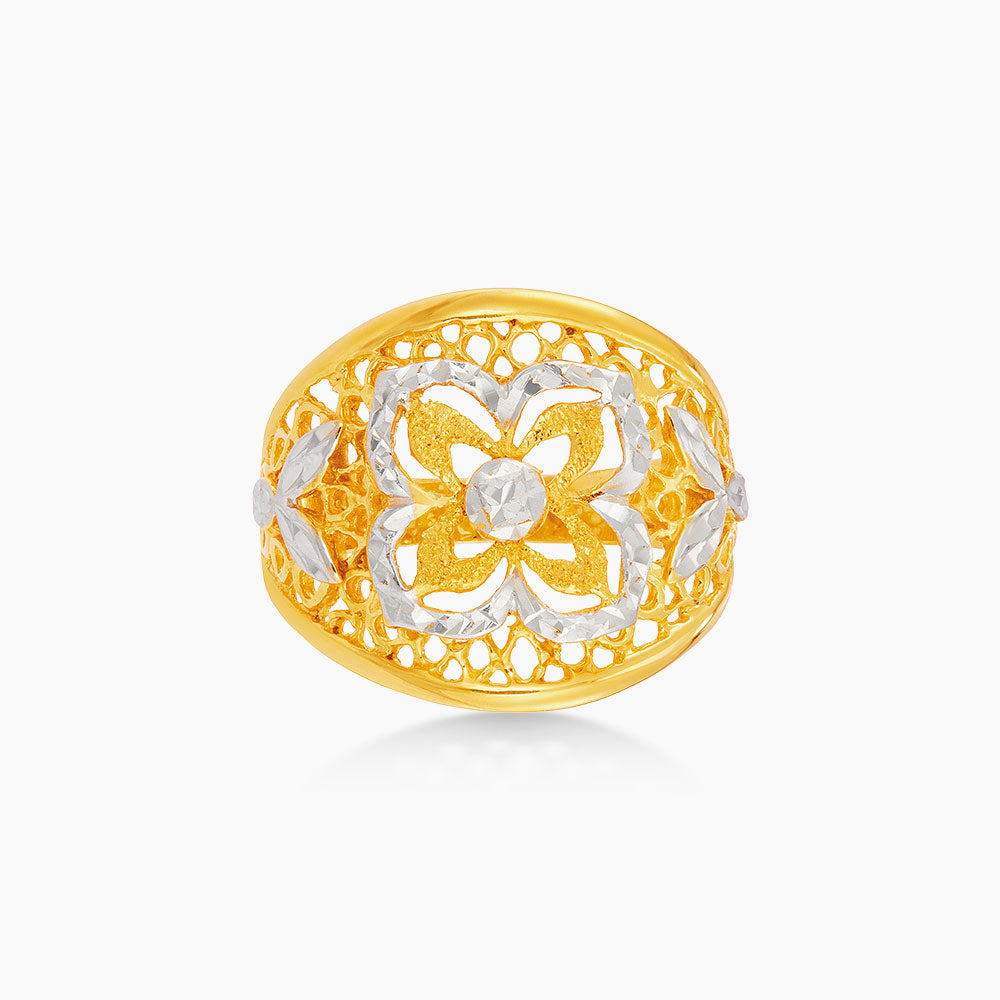 916/22K Yellow and White Gold Ring 6200022YW(R2)