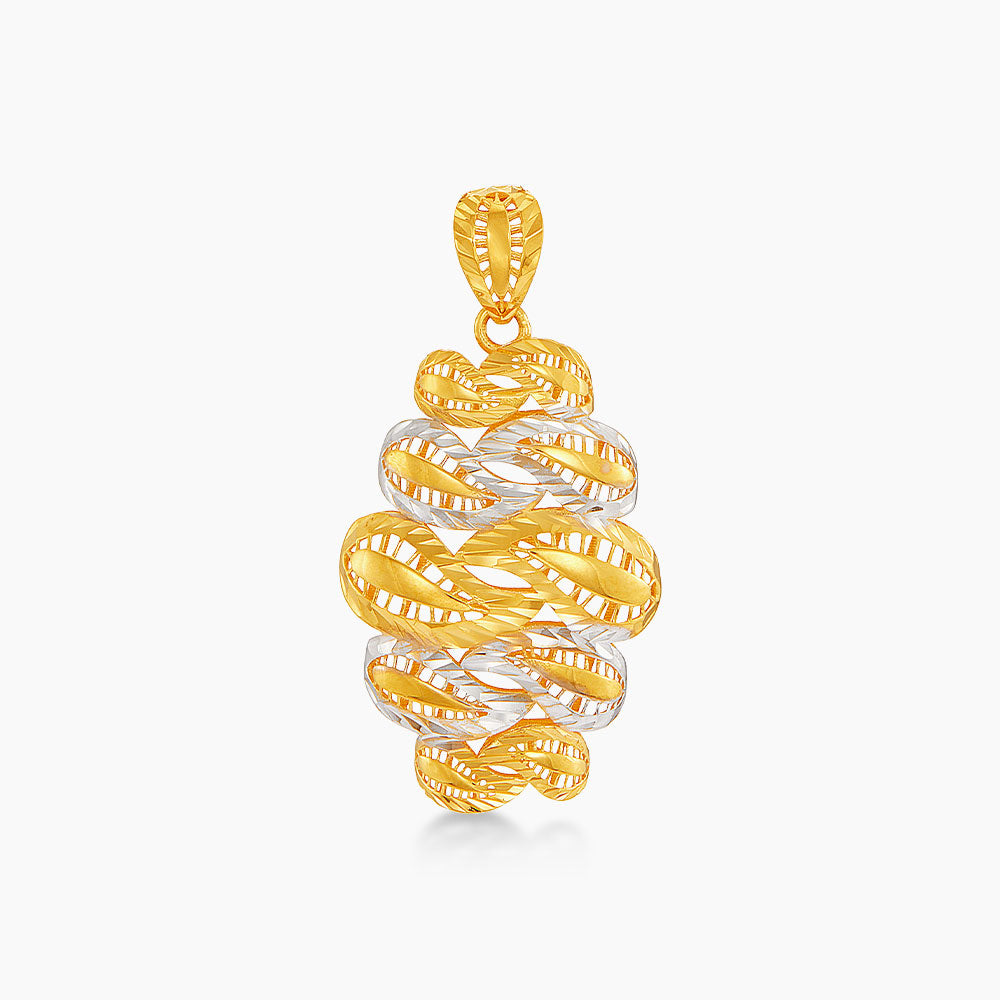 916/22K Yellow and White Gold Pendant 6200027YW(P)