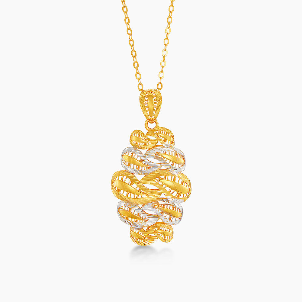 916/22K Yellow and White Gold Pendant 6200027YW(P)