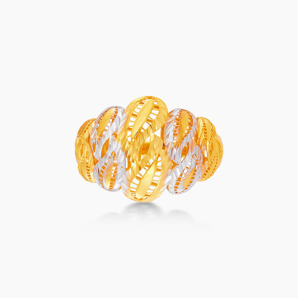 916/22K Yellow and White Gold Ring 6200027YW(R)