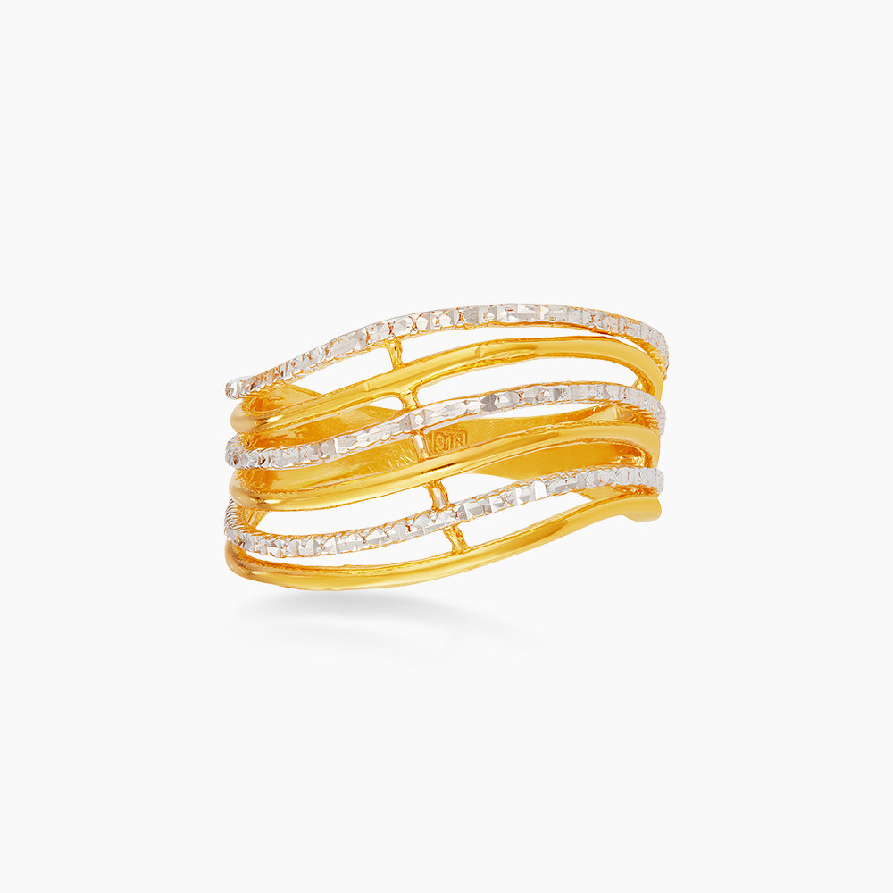 916/22K Yellow and White Gold Ring 6200074YW