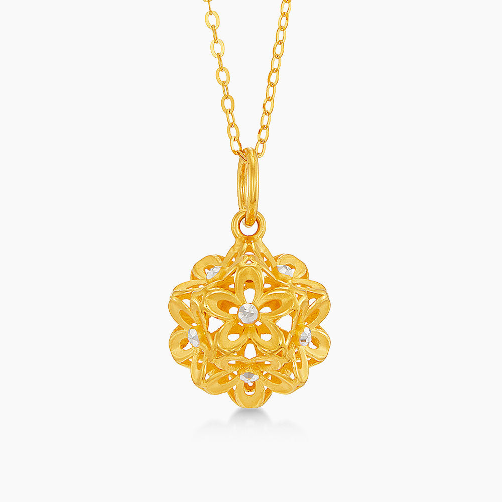 916/22K Yellow and White Gold Pendant 6400003YWSS
