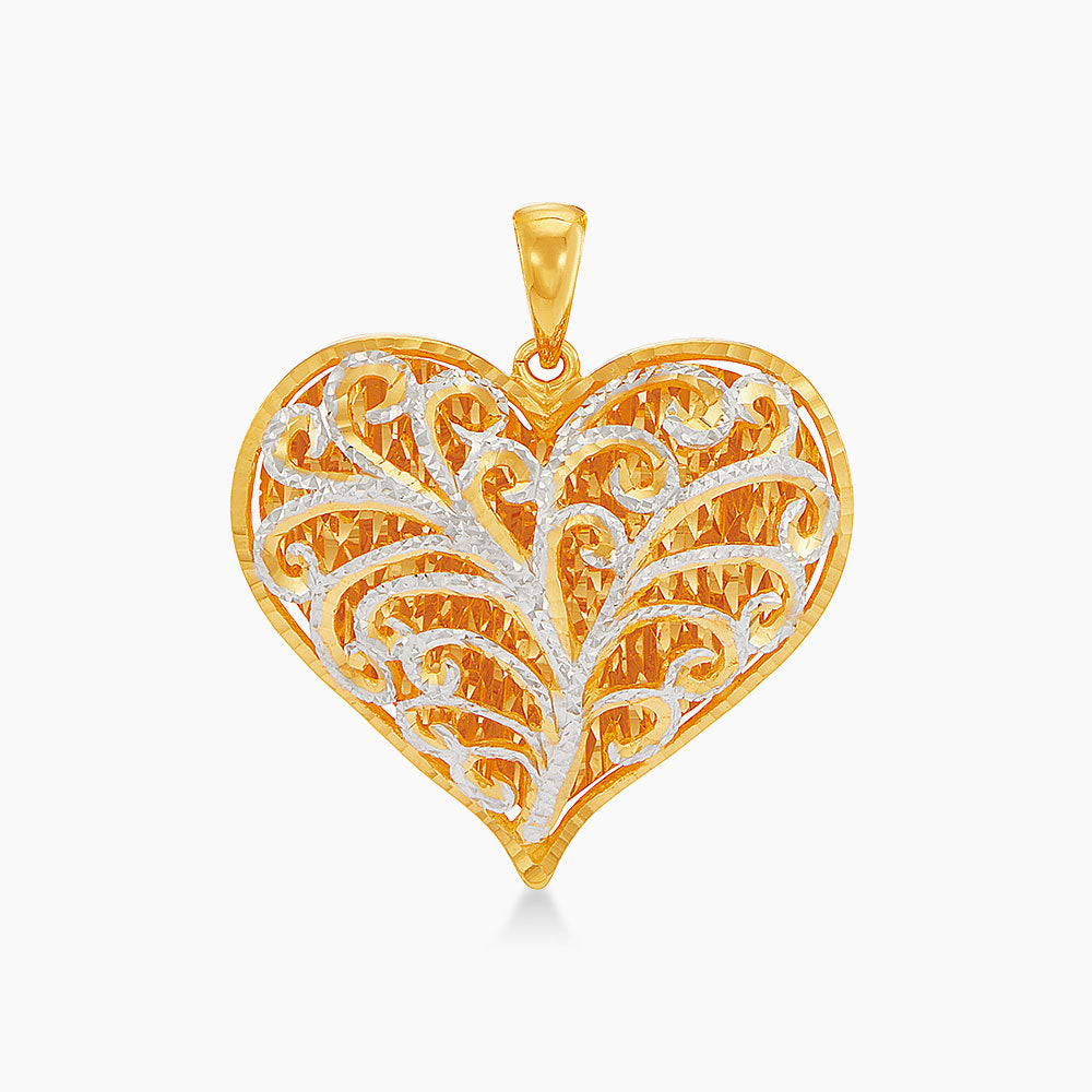 916/22K Yellow and White Gold Pendant 6400017YW