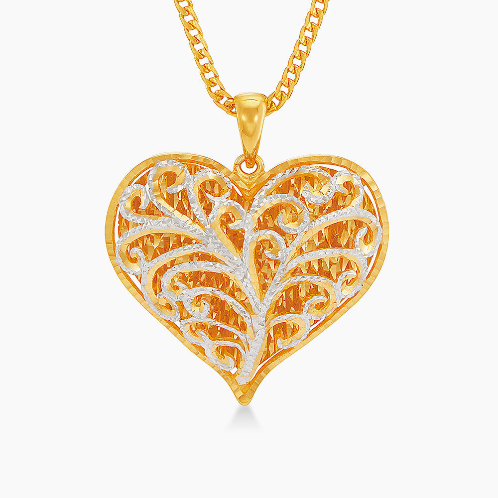916/22K Yellow and White Gold Pendant 6400017YW