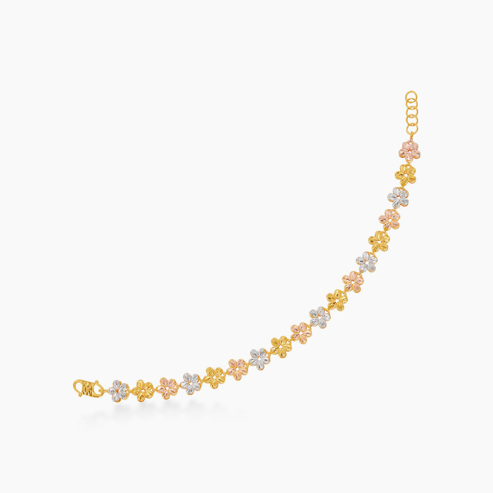 916/22K Yellow, White and Rose Gold Bracelet 6700093YWR1