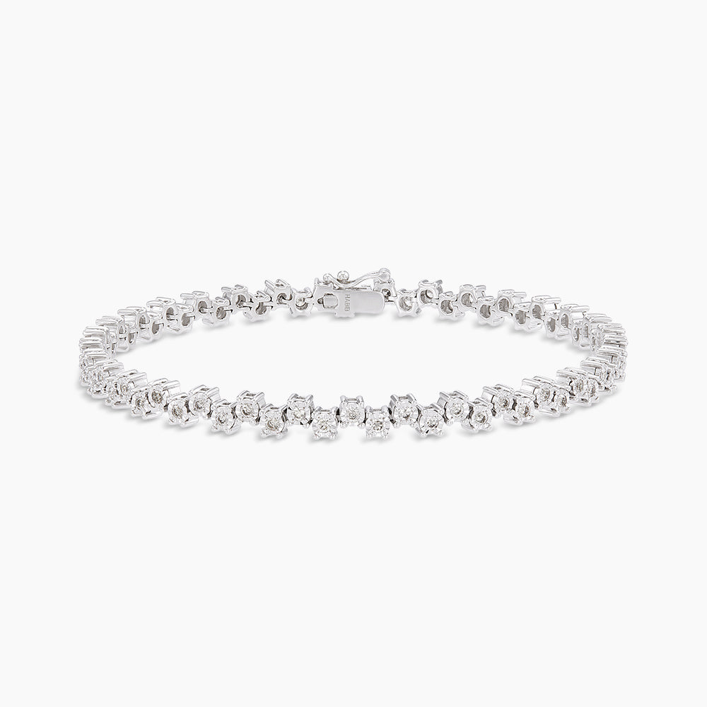 Diamond Tennis Bracelet in 375/9K White Gold 67794