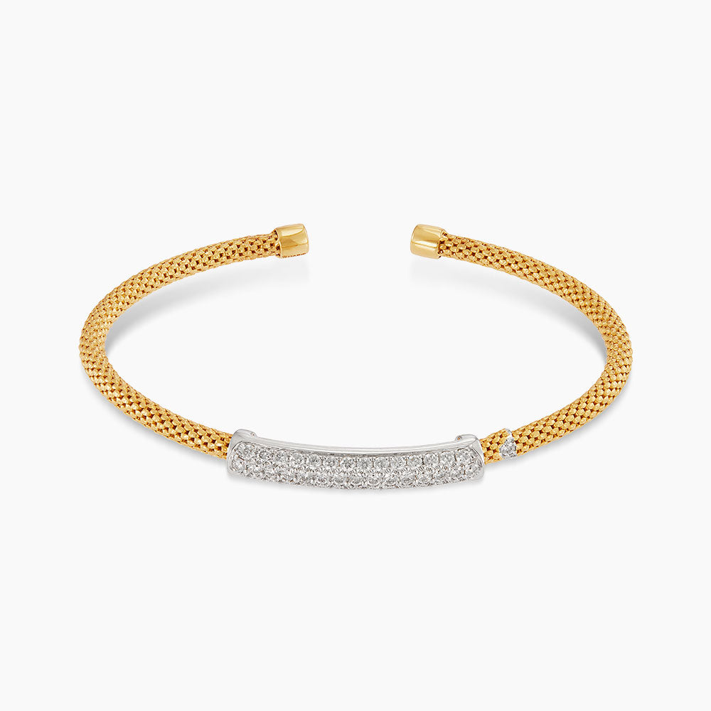 Diamond Bangle in 750/18K Yellow and White Gold 682670126