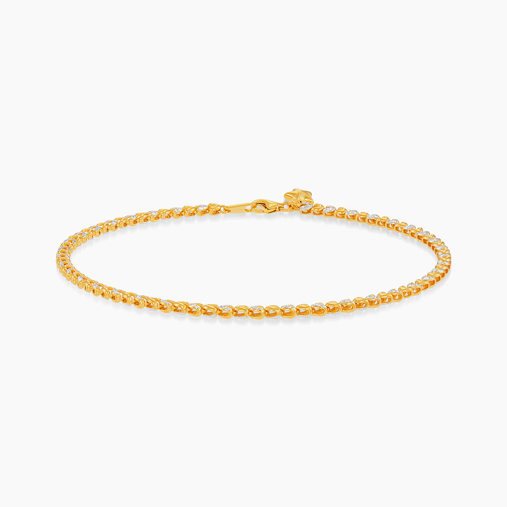 916/22K Yellow and White Gold Anklet 6900001YW