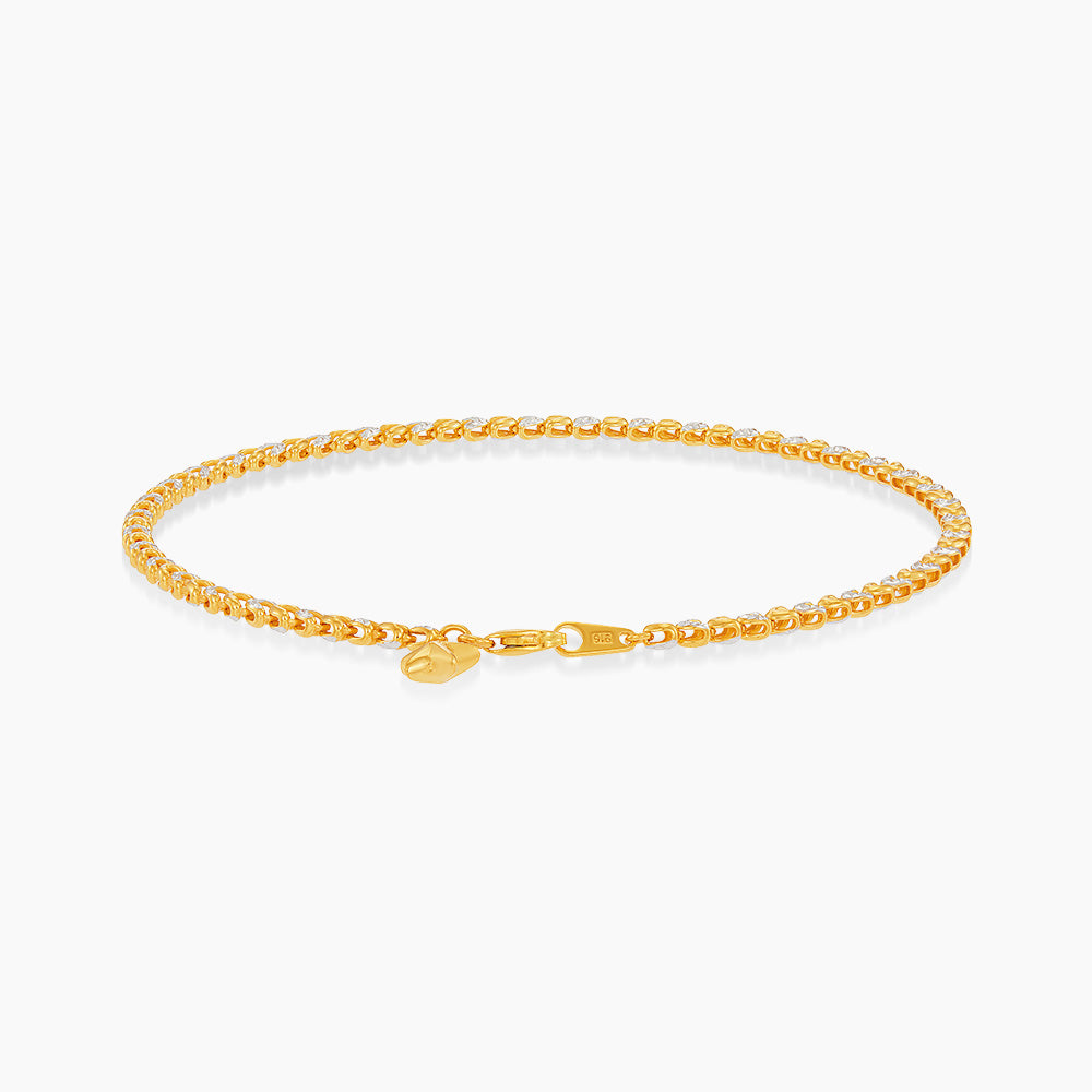 916/22K Yellow and White Gold Anklet 6900001YW