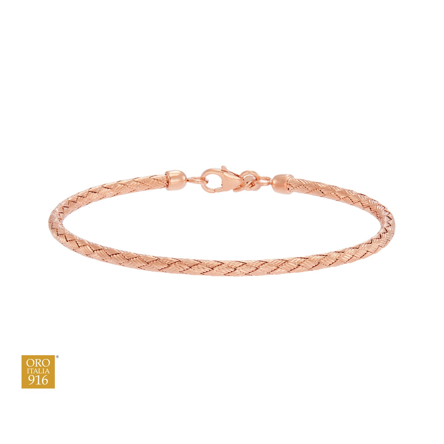 Oro Italia 916 Rose Gold Bangle GB94211125(2.5R) (22K Gold)