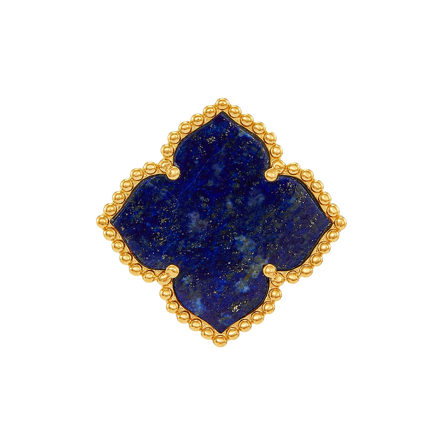 AL-ZAHRA | Lapis Lazuli Brooch in 750/18K Yellow Gold 353561124(YG)-LZ