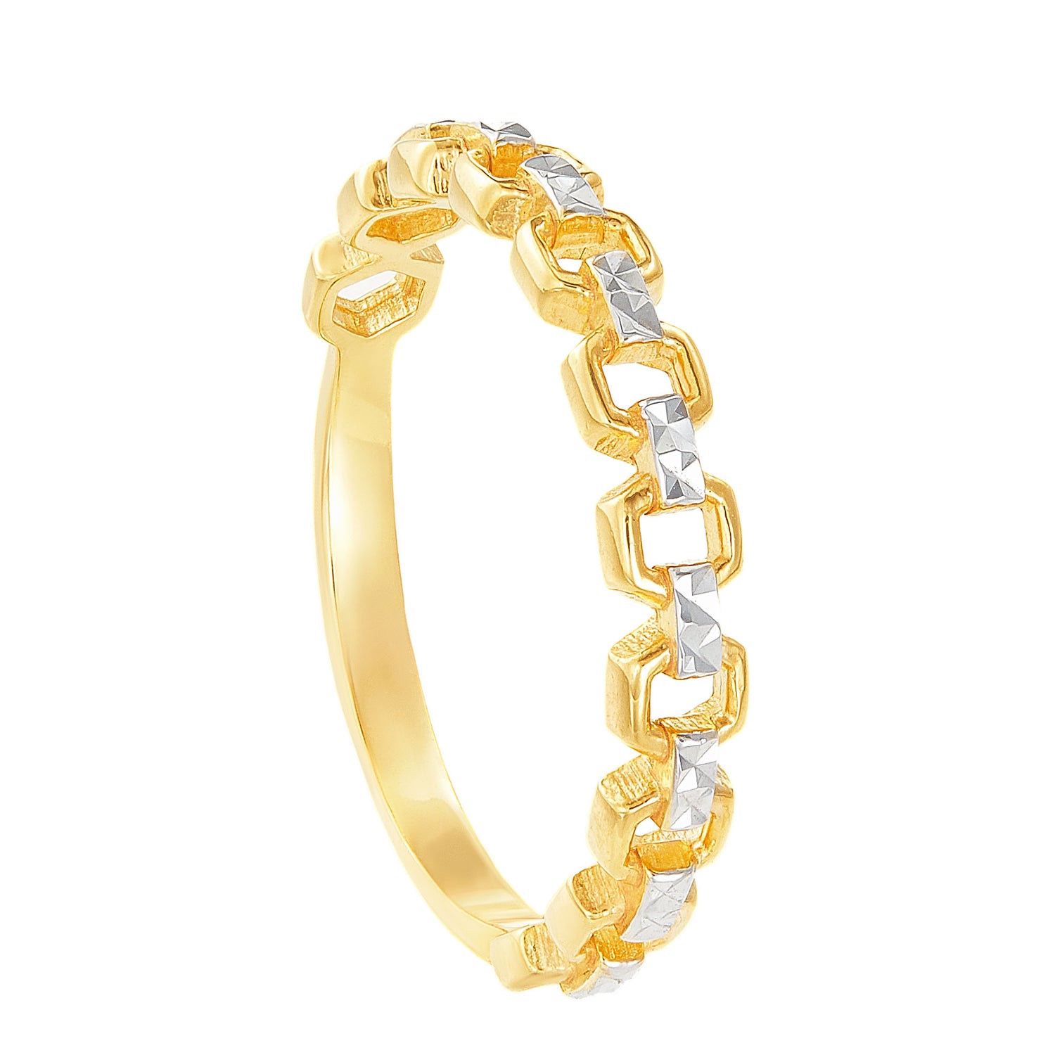Oro Italia 916 White and Yellow Gold Ring GR45430321-BI (22K Gold)