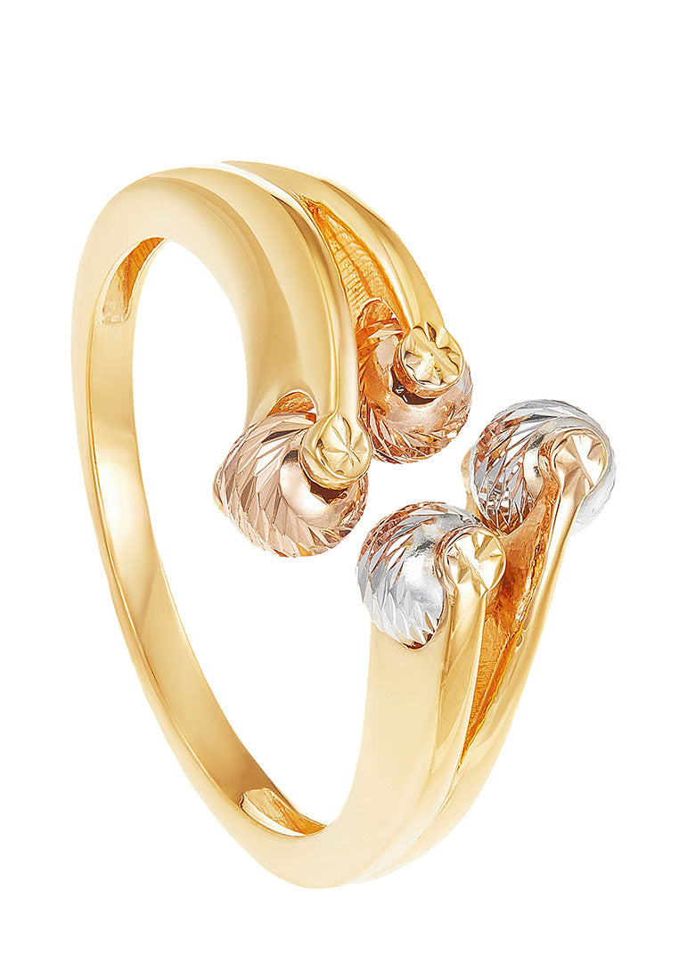 Oro Italia 916 White, Yellow and Rose Gold Ring GR45620321-TI (22K Gold)