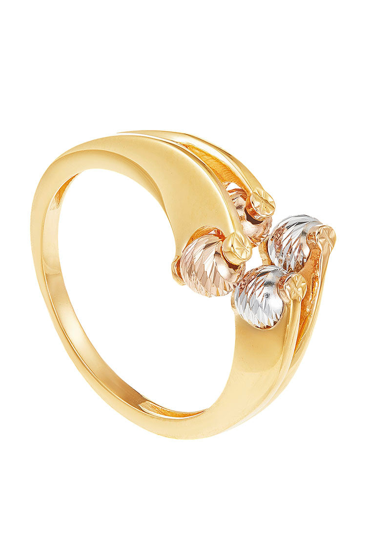 Oro Italia 916 White, Yellow and Rose Gold Ring GR45620321-TI (22K Gold)