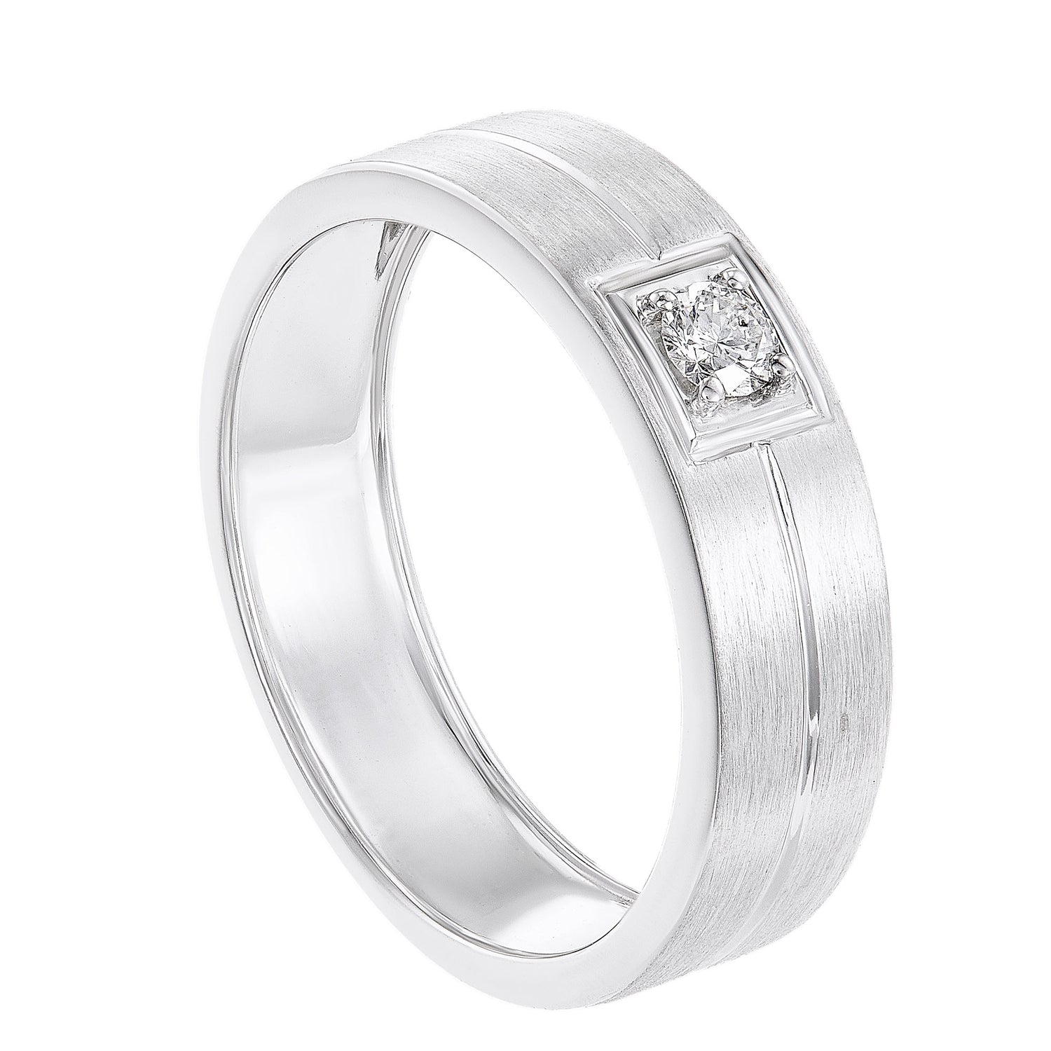 Diamond Men's Ring in 925 Palladium 00819(PLD)