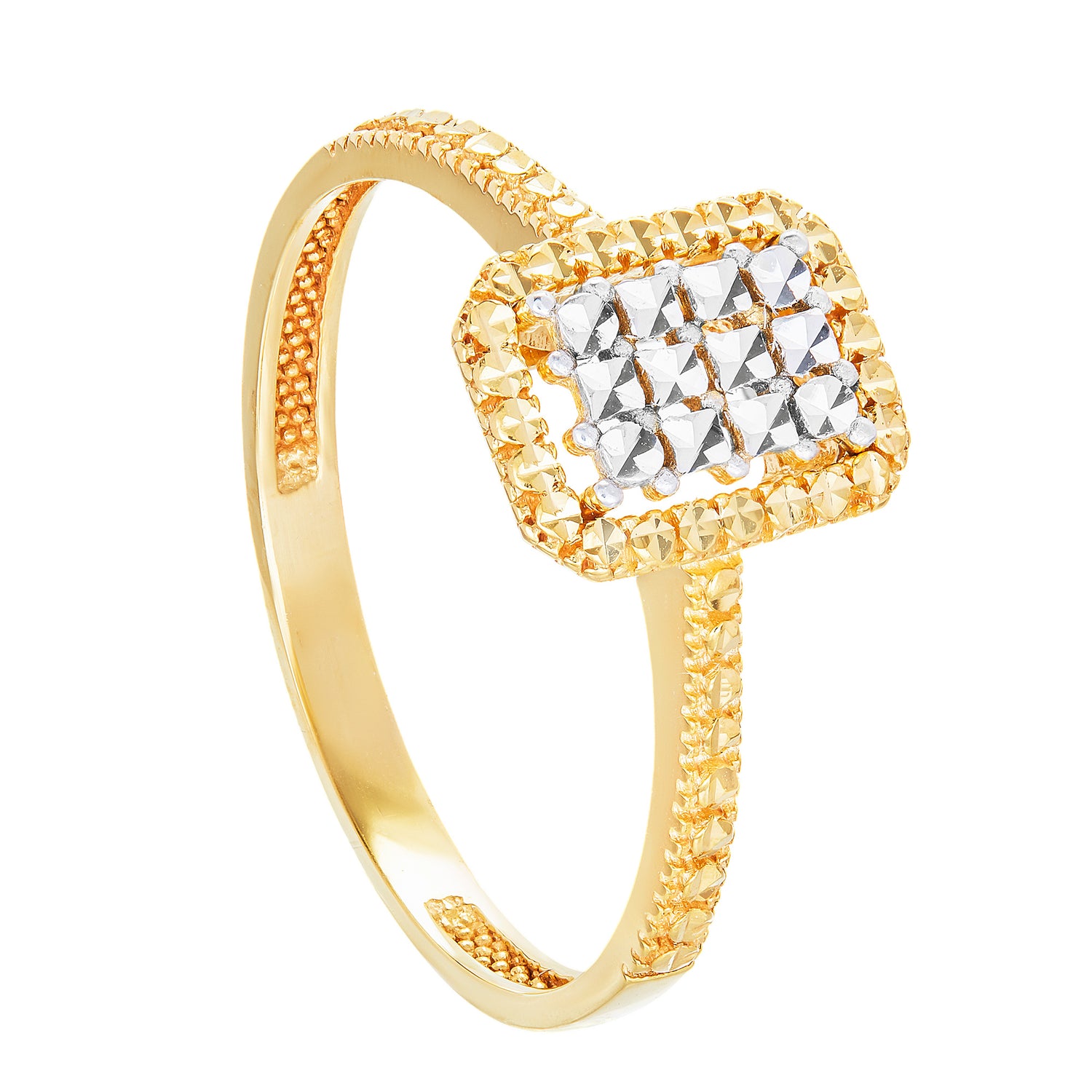 Oro Italia 916 White and Yellow Gold Ring GR45450321-BI (22K Gold)