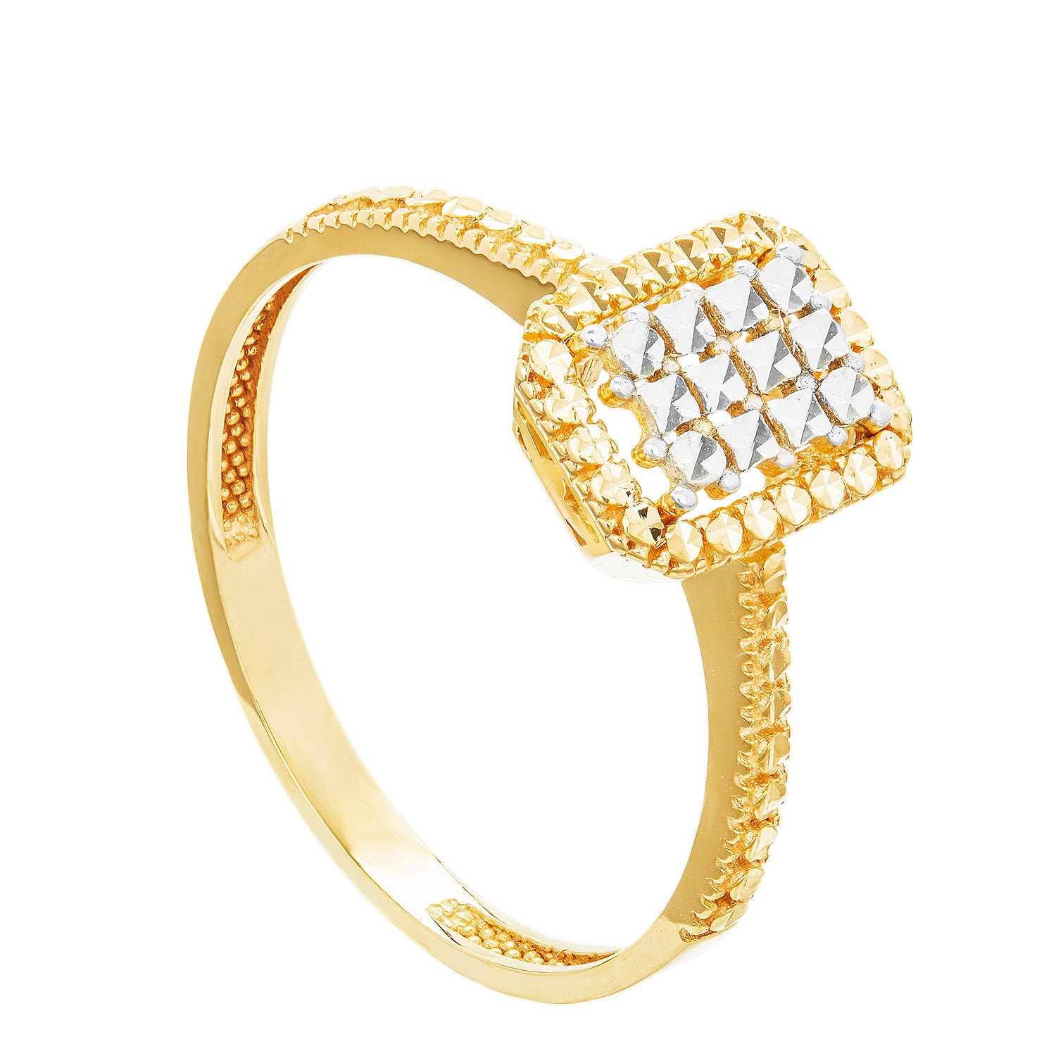 Oro Italia 916 White and Yellow Gold Ring GR45450321-BI (22K Gold)