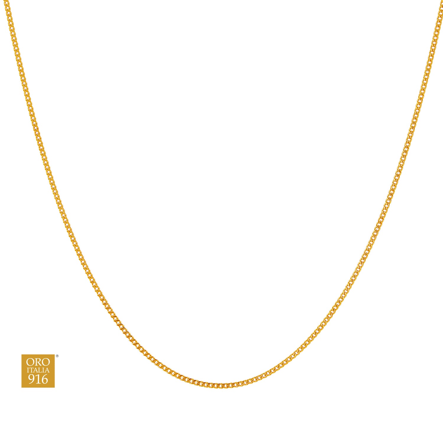Oro Italia 916 Yellow Gold Necklace GC29761225(035) (22K Gold)