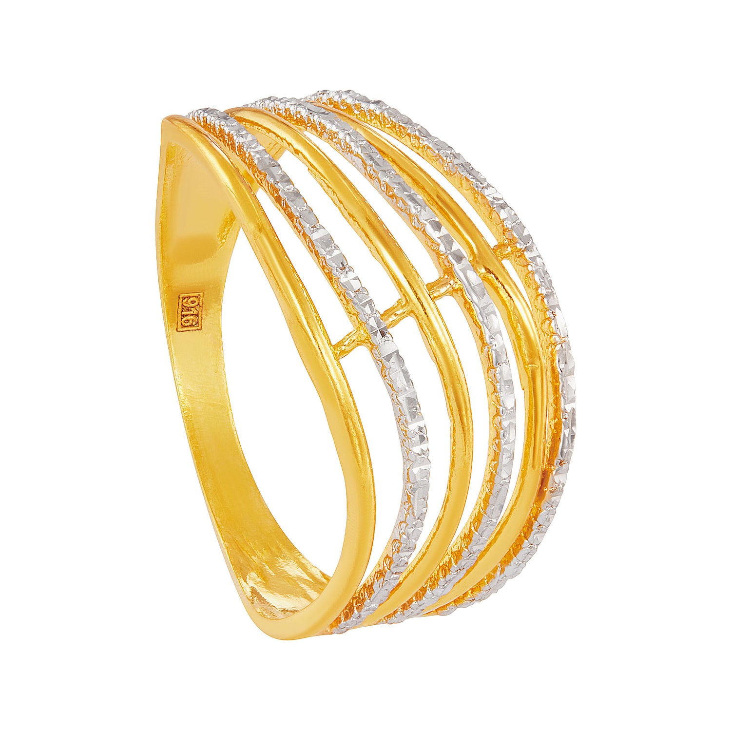 916/22K Yellow and White Gold Ring 6200074YW