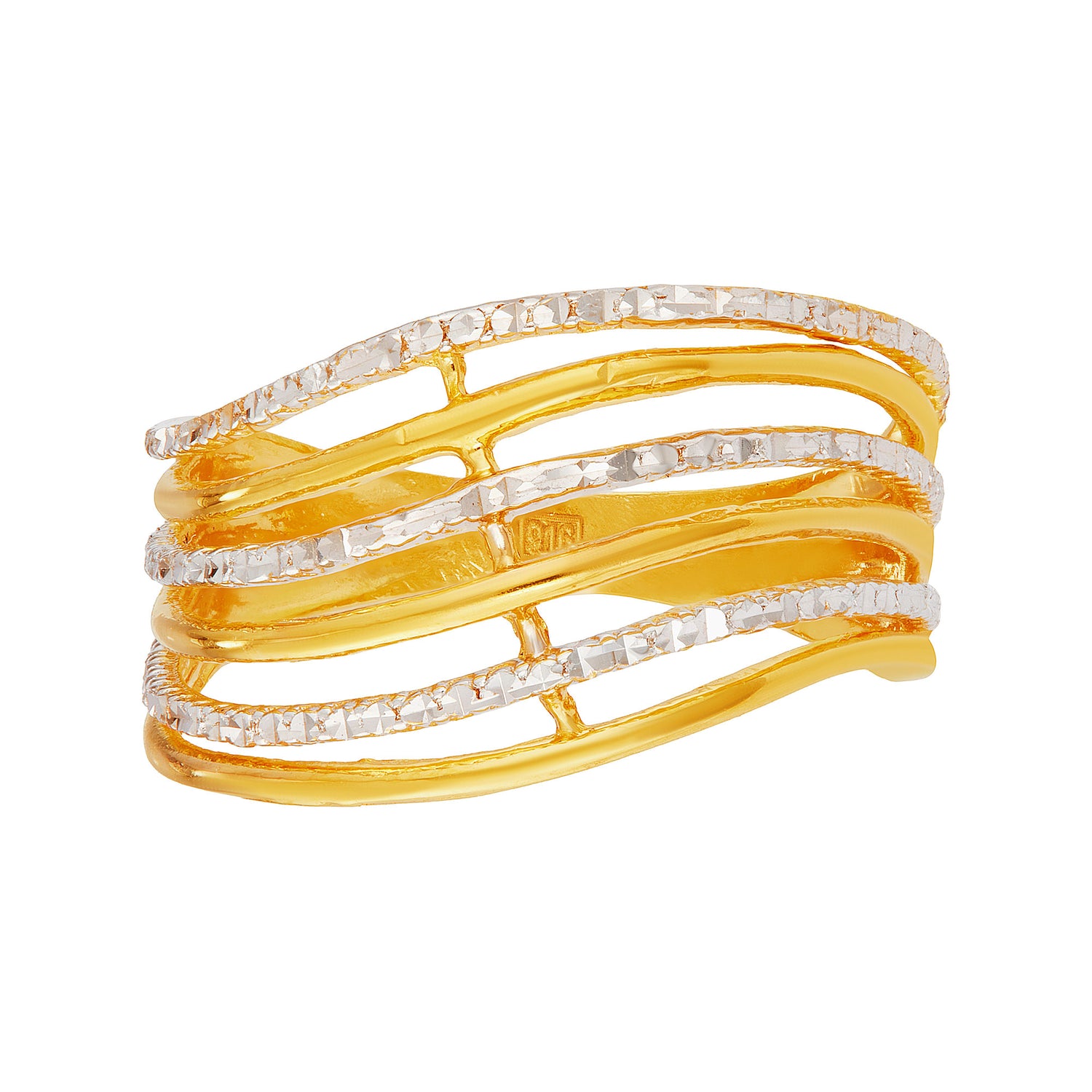 916/22K Yellow and White Gold Ring 6200074YW