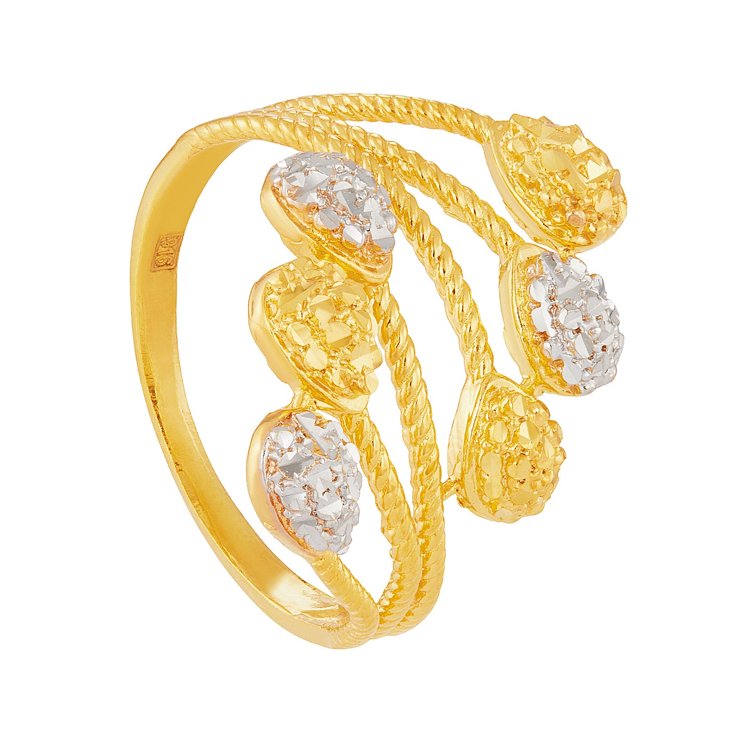 916/22K Yellow and White Gold Ring 6200079YW