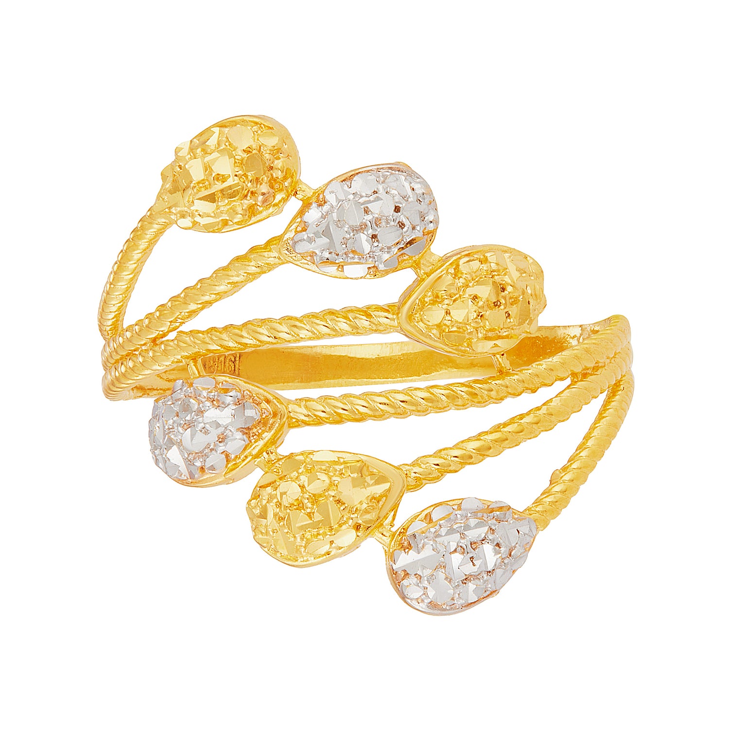 916/22K Yellow and White Gold Ring 6200079YW