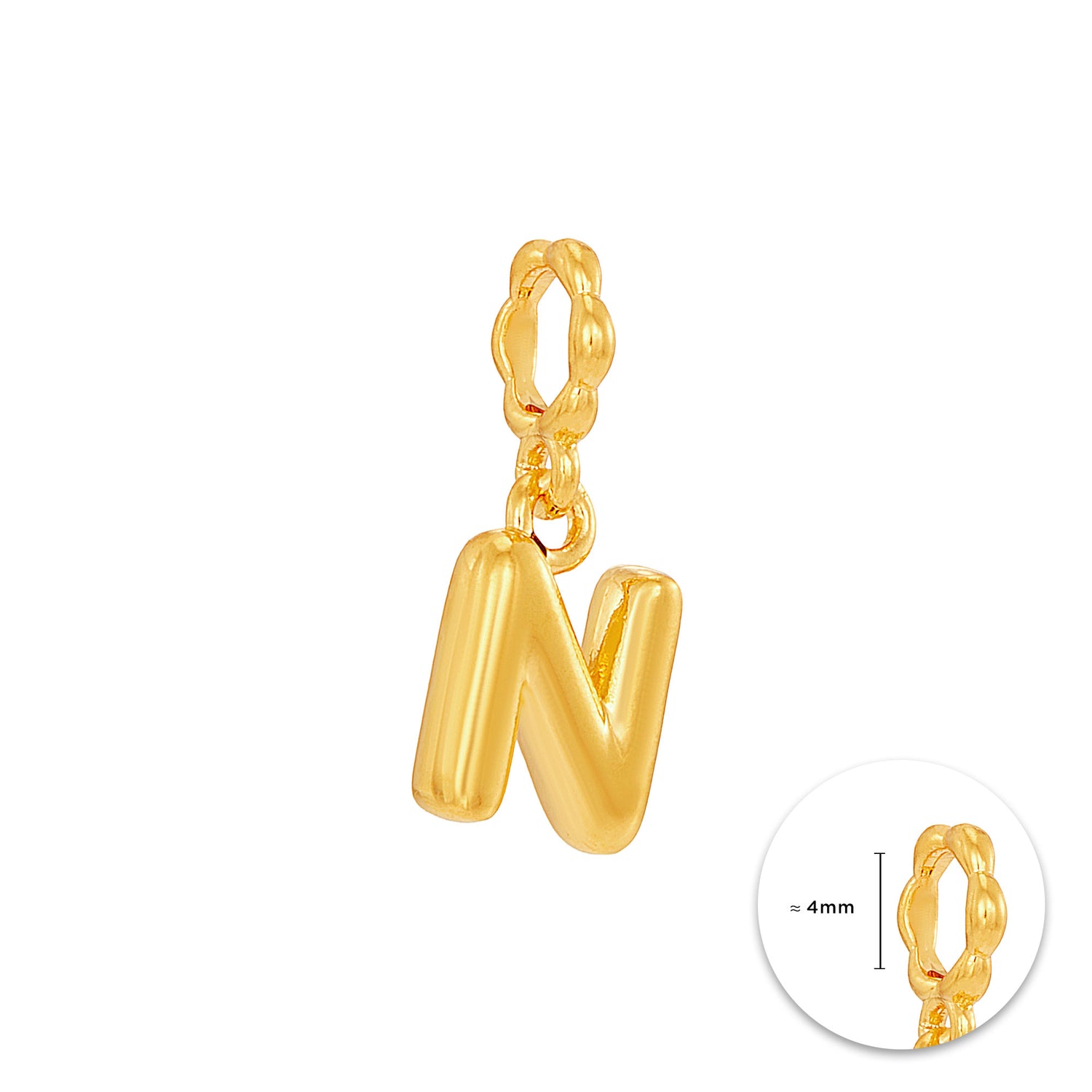 916/22K Yellow Gold Alphabet Charm 6800026YN