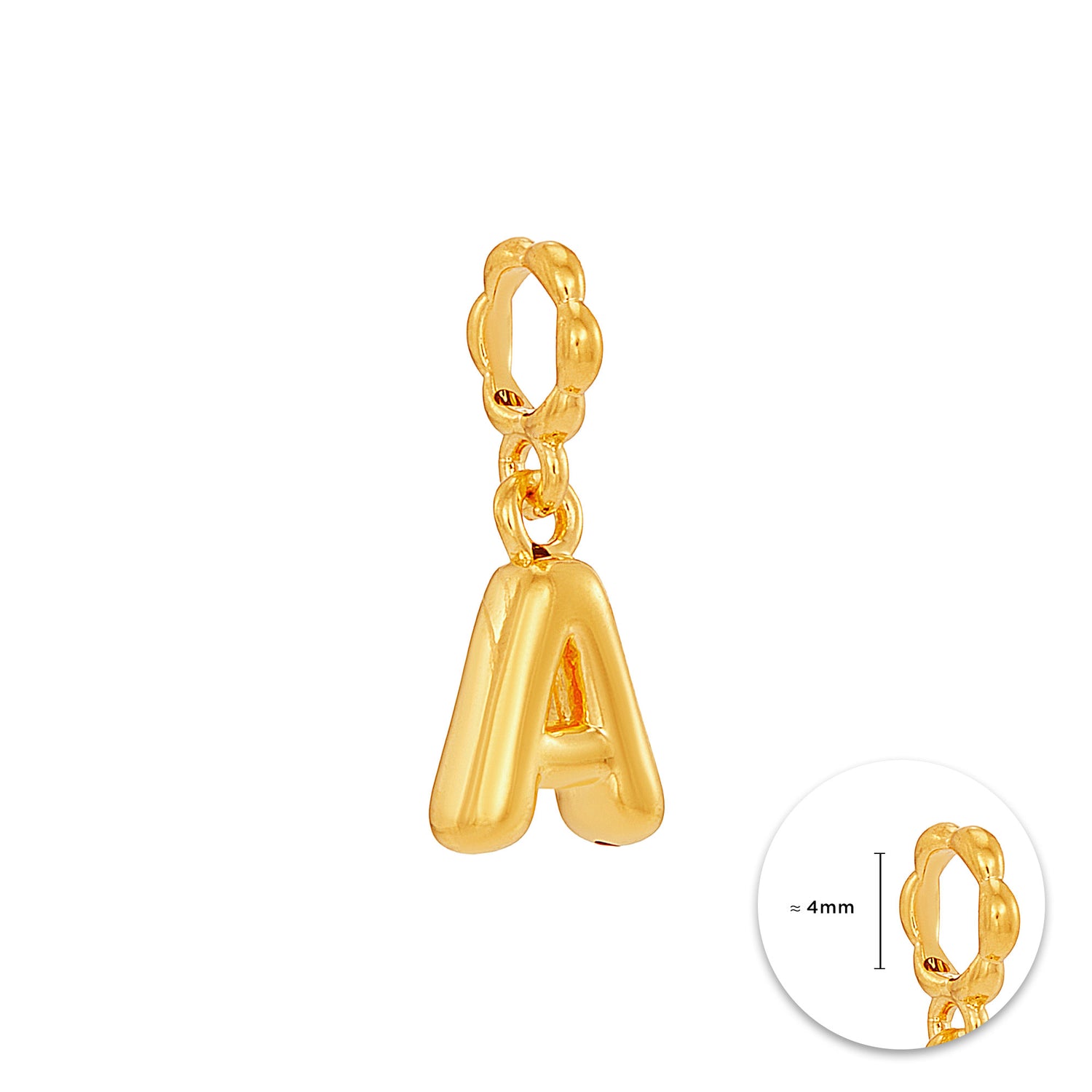 916/22K Yellow Gold Alphabet Charm 6800026YA