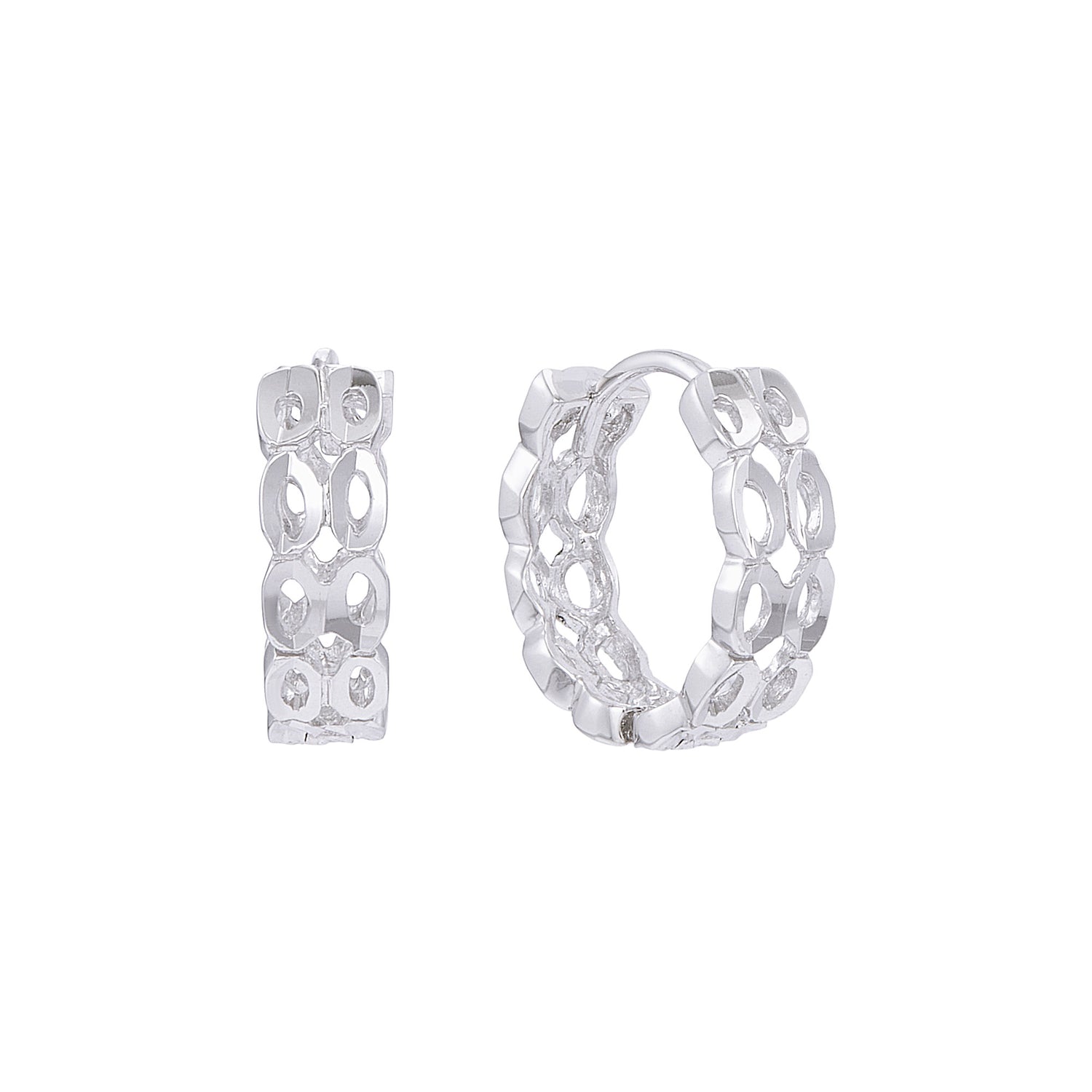 750/18K White Gold Earrings A82EH