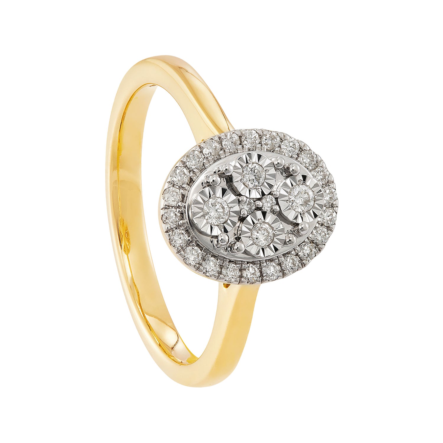 Cluster Diamond Ring in 375/9K Yellow Gold 269680624(YG)