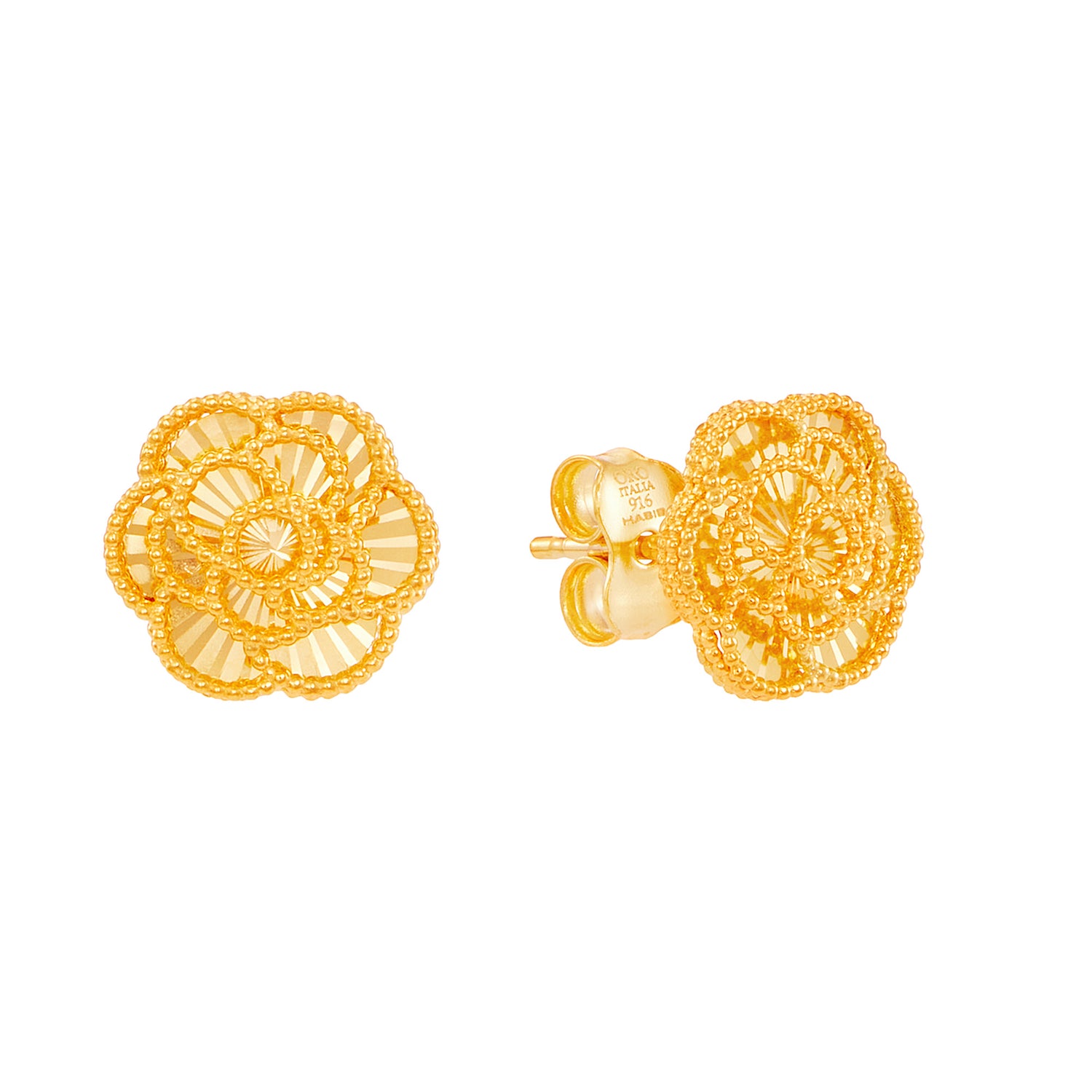 Oro Italia 916 Yellow Gold Earrings GE75350424 (22K Gold)