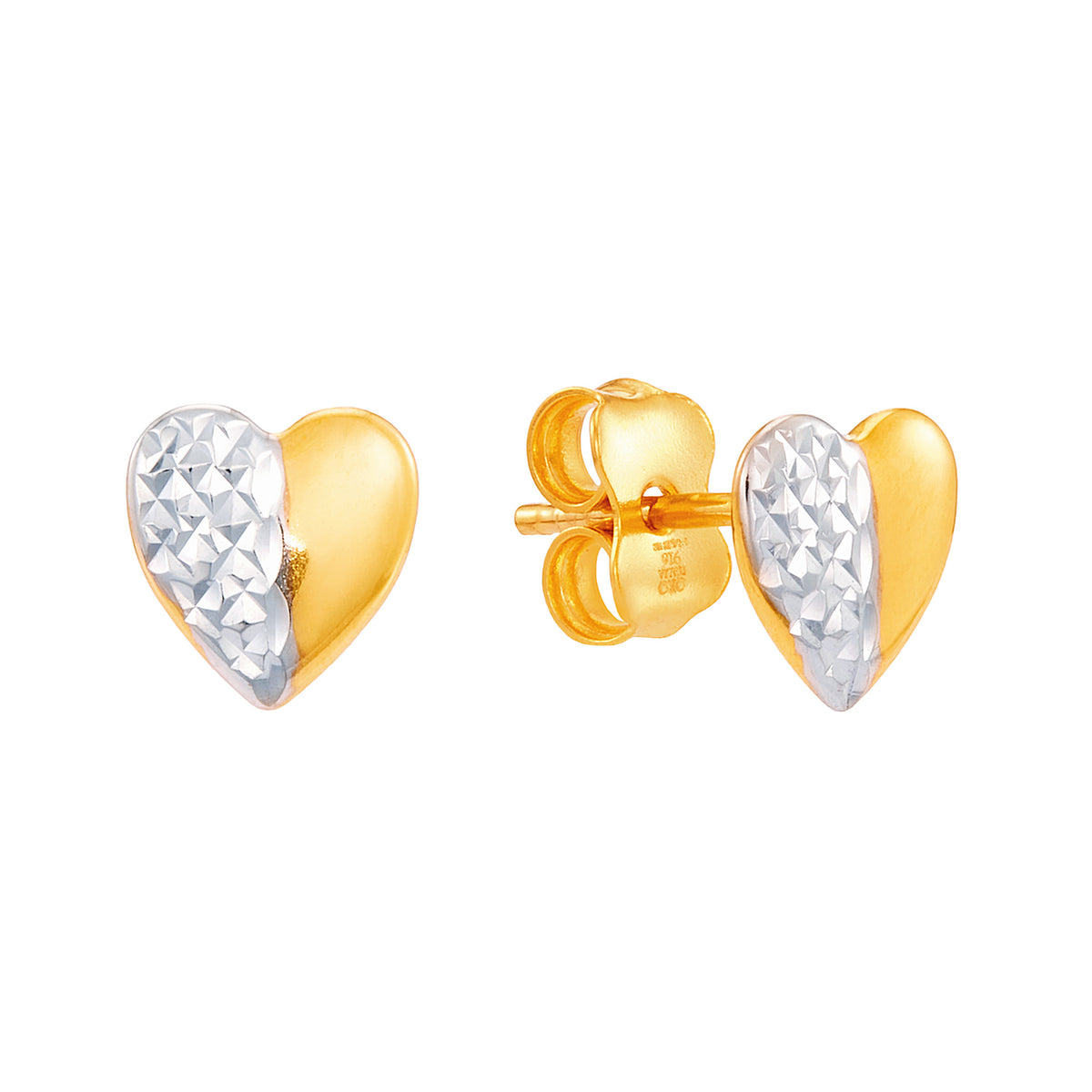 Oro Italia 916 Yellow and White Gold Earrings GE75470424(YW)-BI (22K Gold)