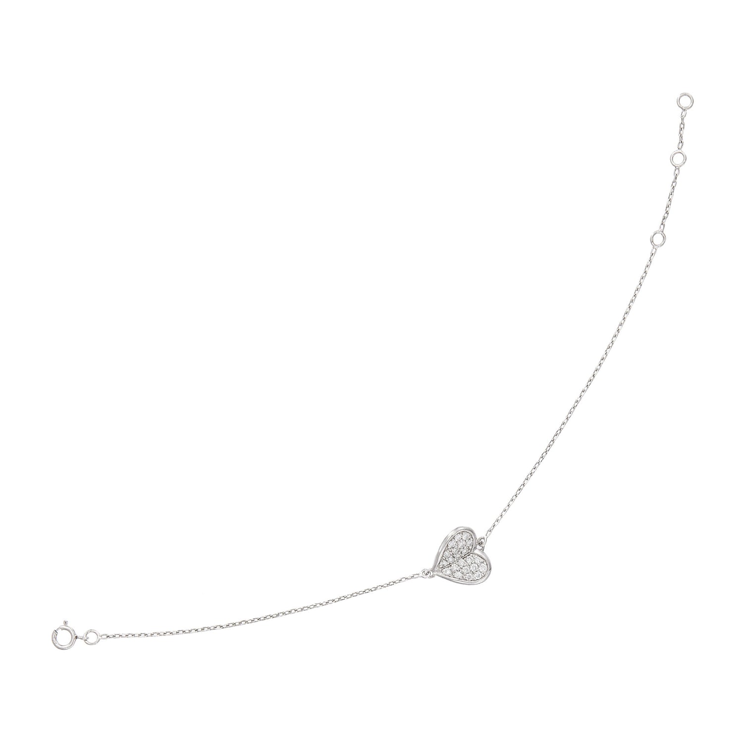 Diamond Bracelet in 375/9K White Gold 67514