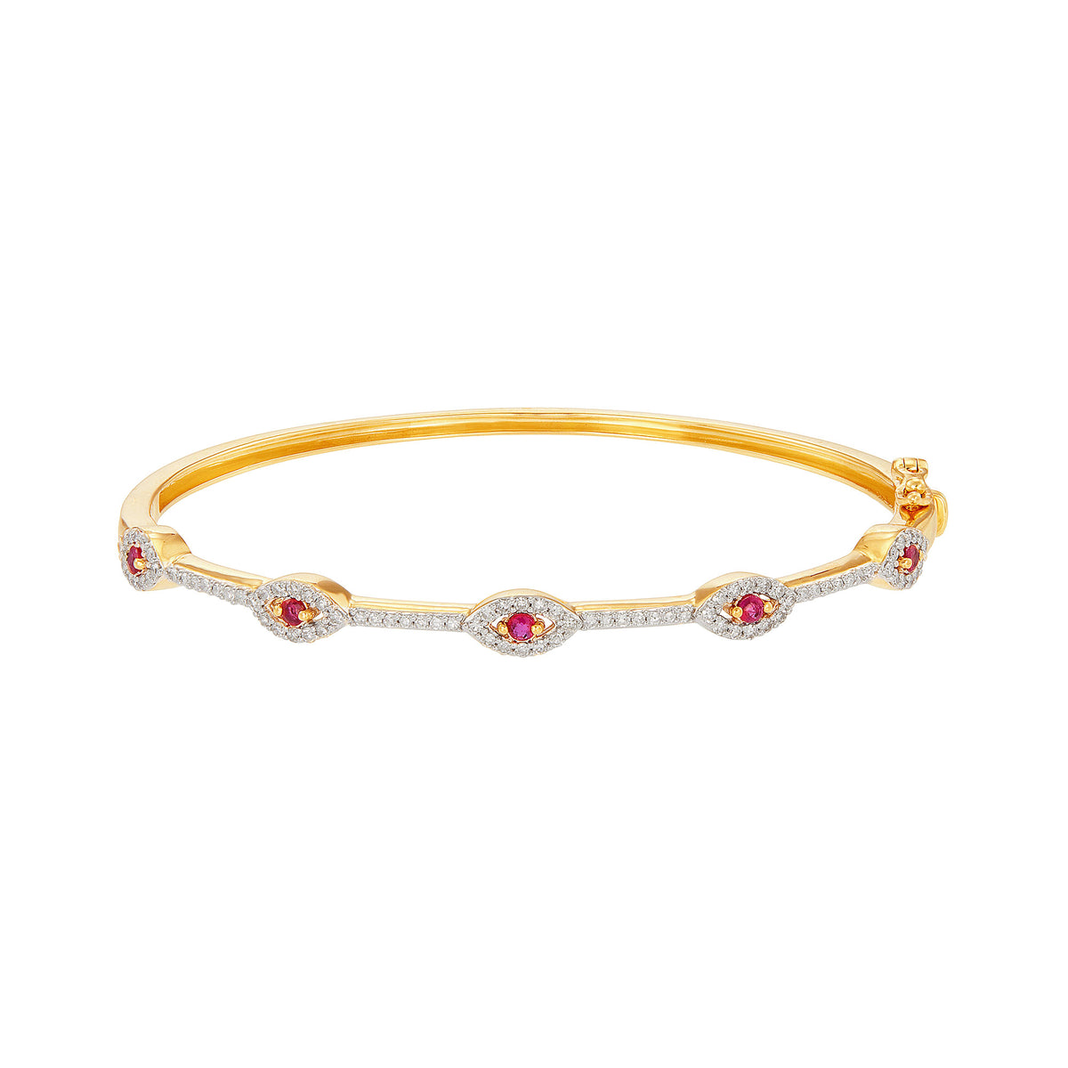 Ruby and Diamond Bangle in 375/9K Yellow Gold 682260525(YG)-RU