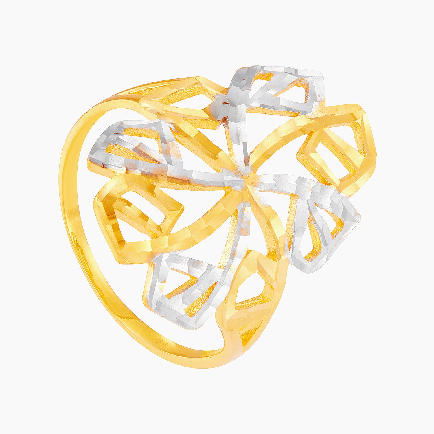 916/22K Yellow and White Gold Ring KF29380625-BI
