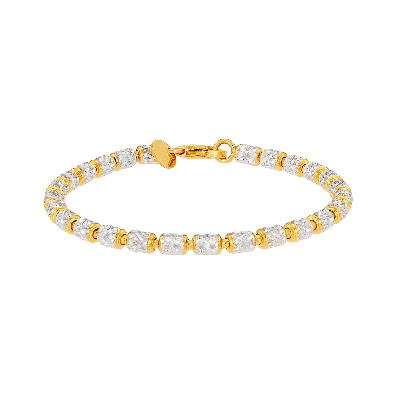 Oro Italia 916 Yellow and White Gold Bracelet GW49570924(3YWBBY)BI (for baby) (22K Gold)