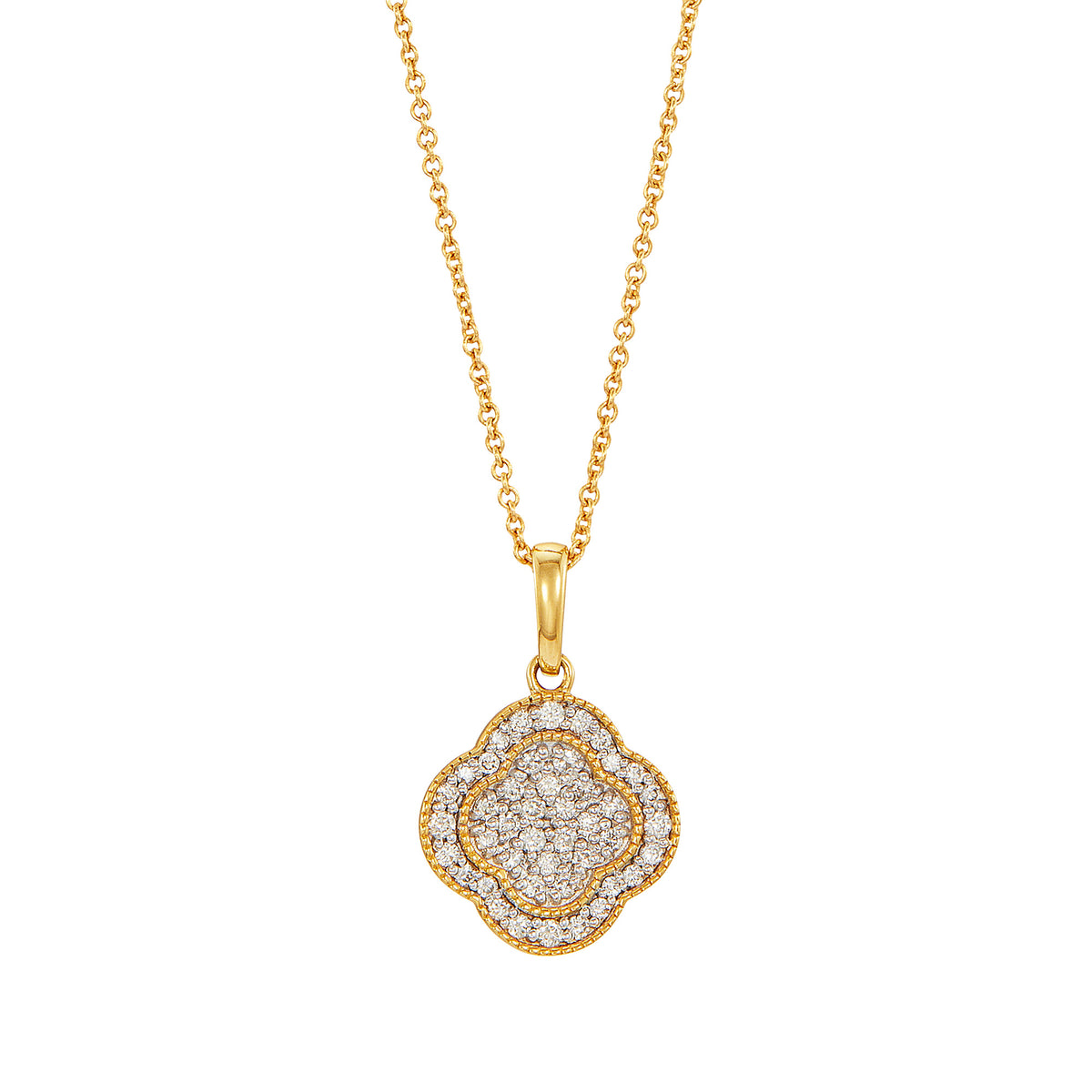 Diamond Necklace in 375/9K Yellow Gold 270530924(N)