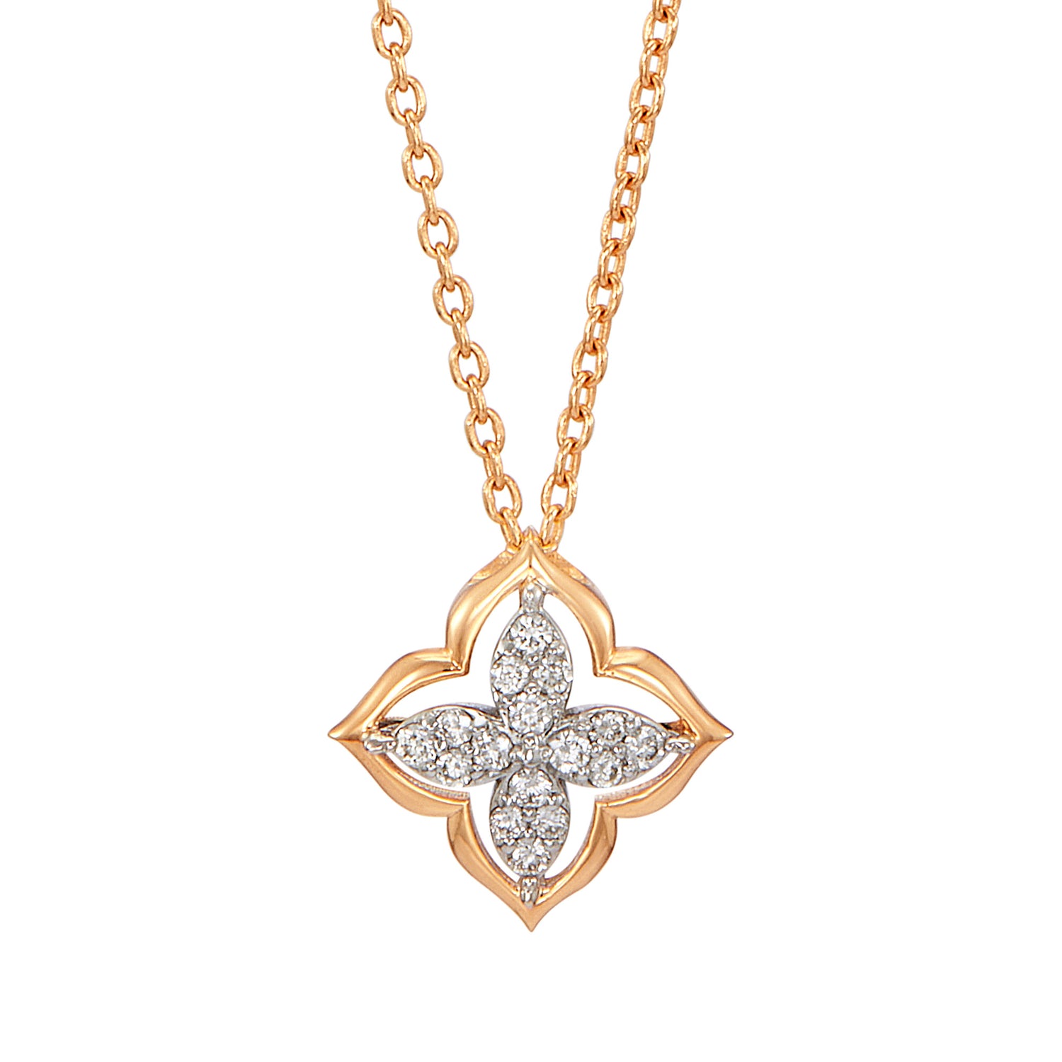 AL-ZAHRA | Diamond Necklace in 750/18K Yellow and White Gold 270751024(N)