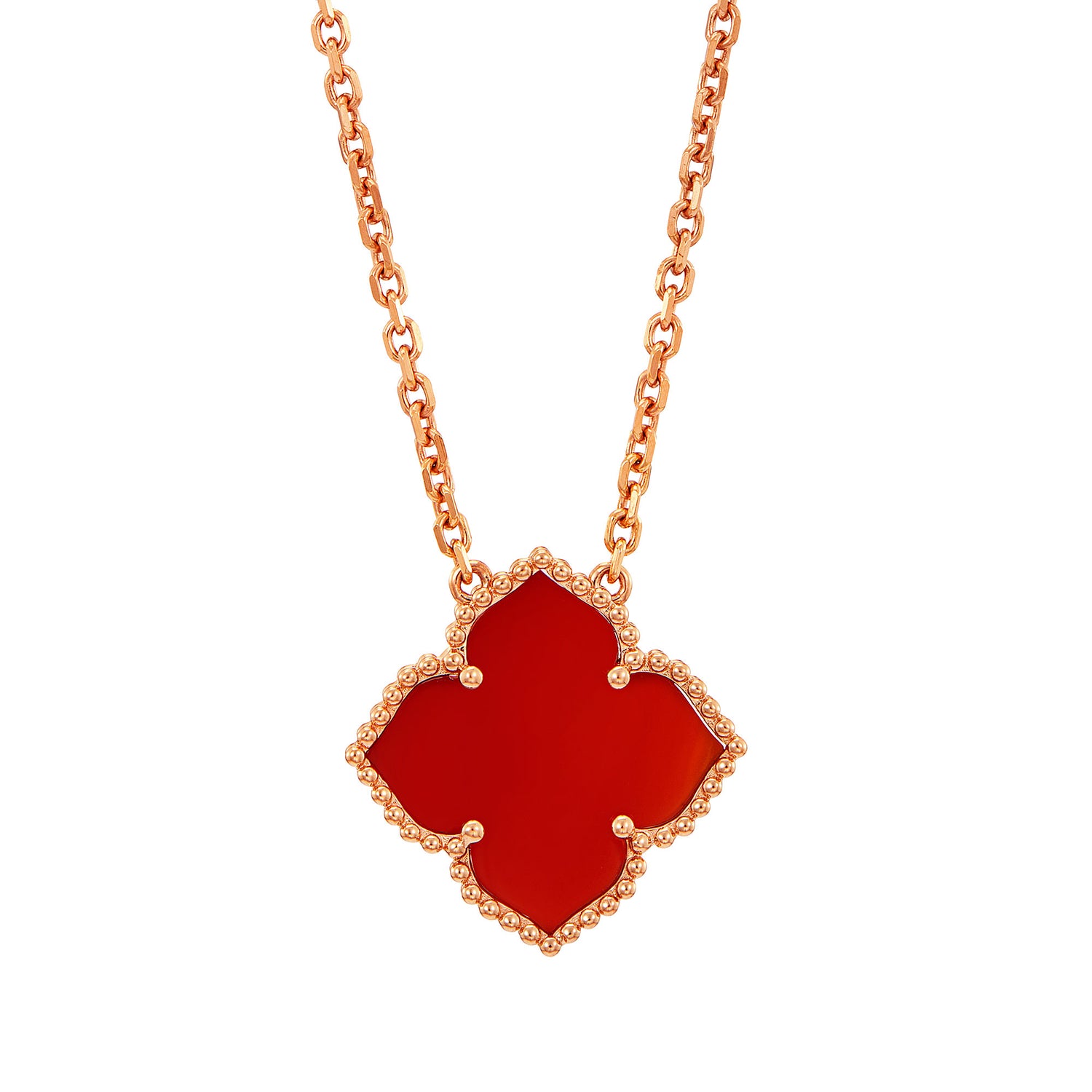 AL-ZAHRA | Fancy Carnelian Necklace in 750/18K Rose Gold 561041224(RG)-CARN