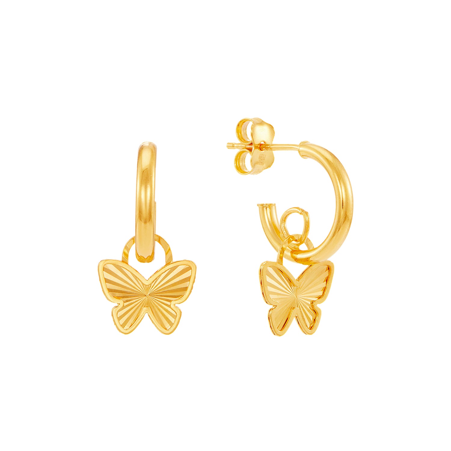 Oro Italia 916 Yellow Gold Earrings GE75930924 (22K Gold)