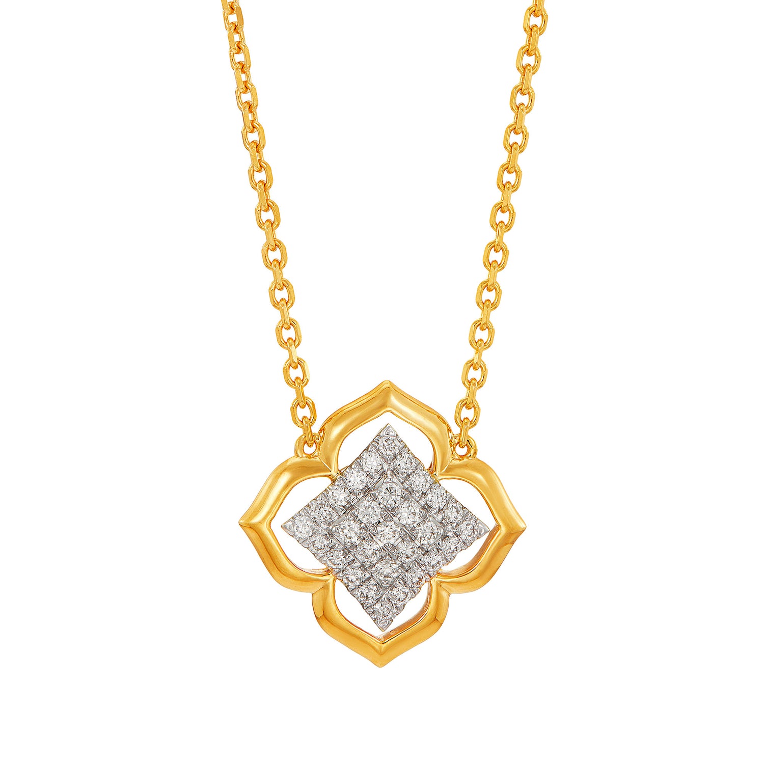 AL-ZAHRA | Diamond Necklace in 750/18K Yellow Gold 271061224(N)
