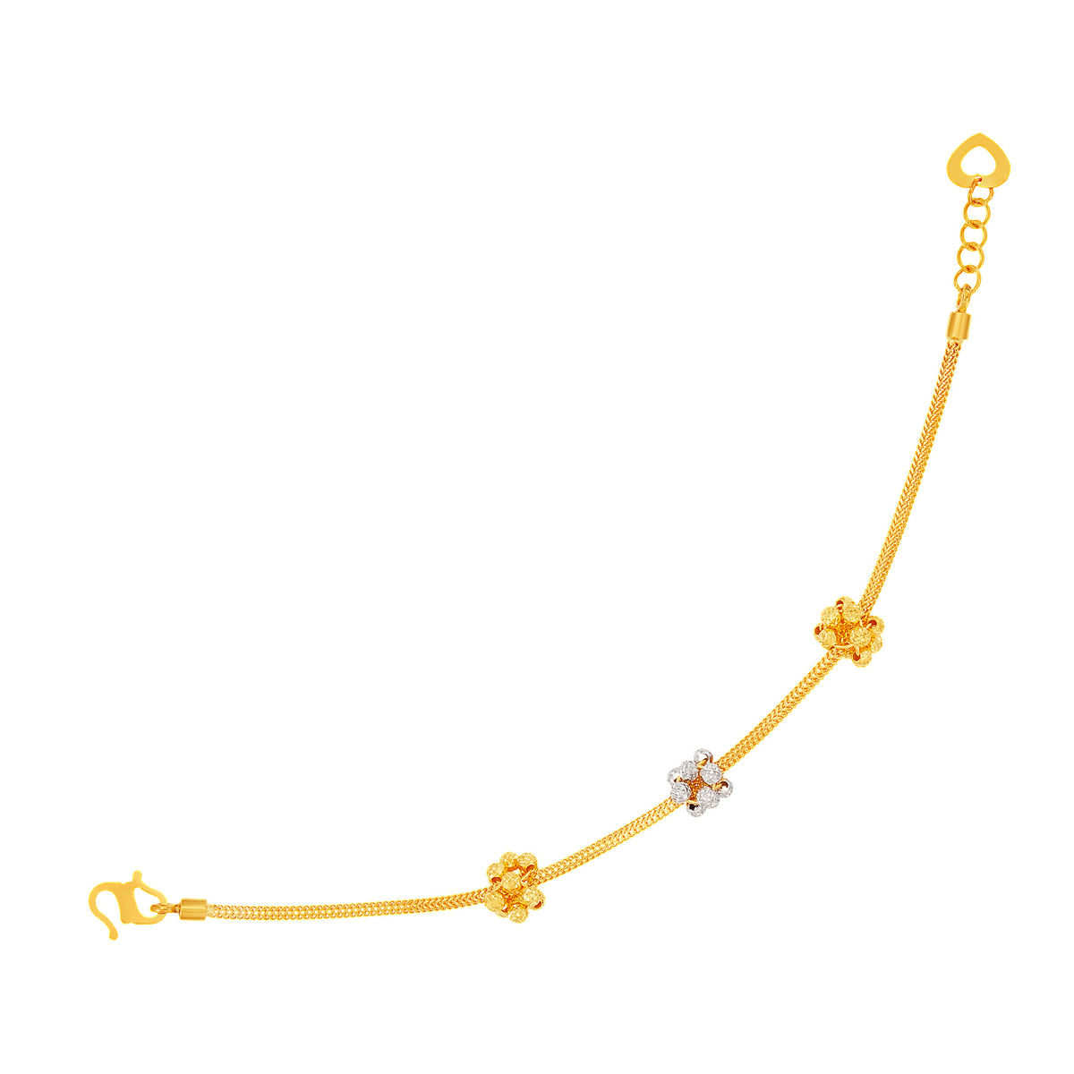 916/22K Yellow and White Gold Bracelet NCA09-001-011124(W)