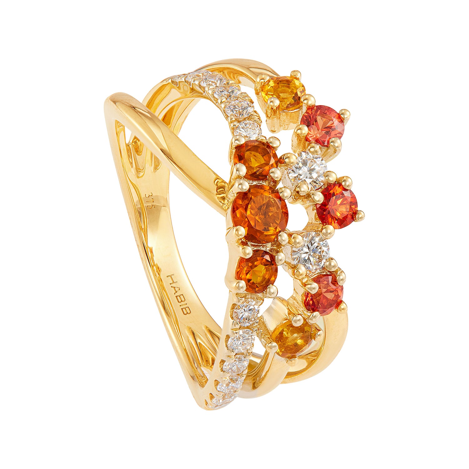 CHIC | Citrine, Sapphire and Diamond Ring in 375/9K Yellow Gold 271361224-CITR