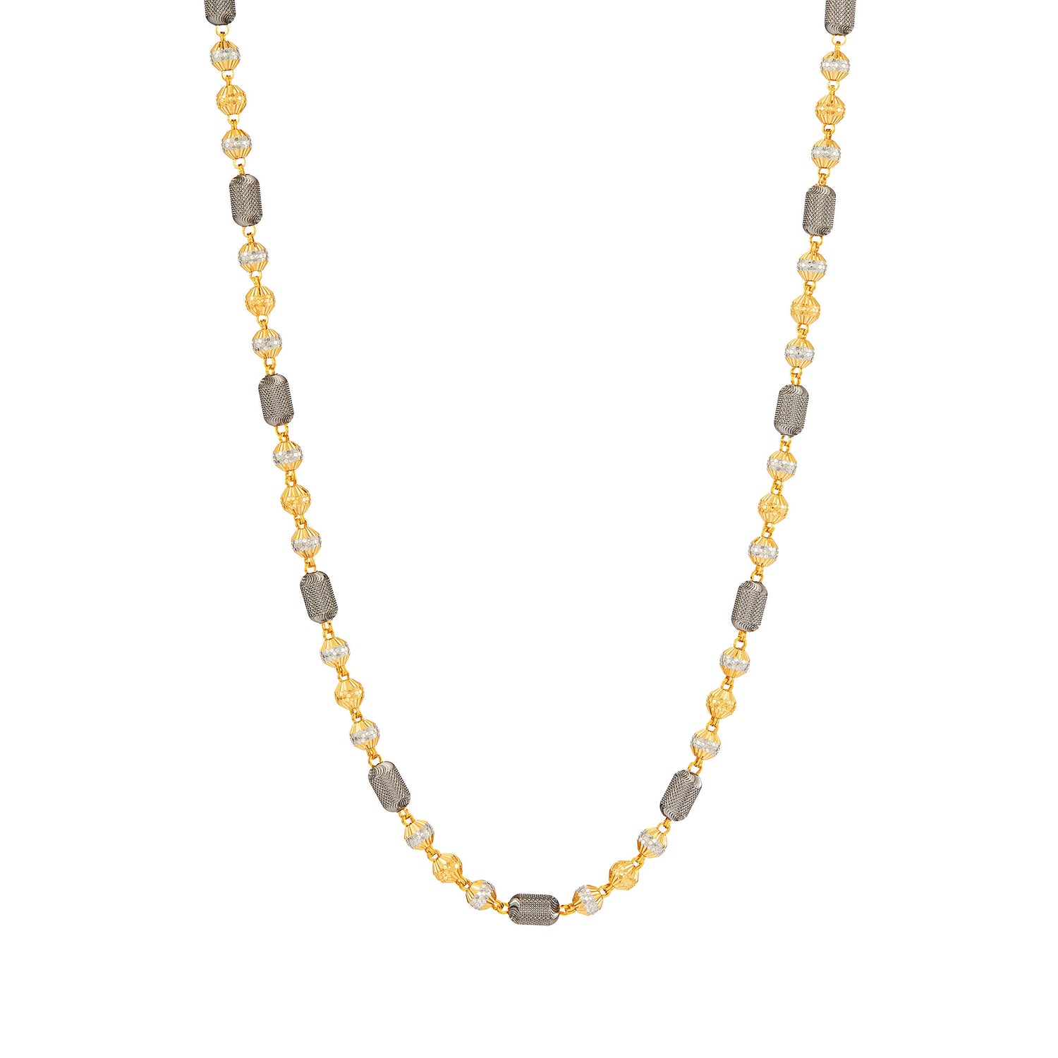 Oro Italia 916 Yellow, White and Rose Gold Necklace GC31891024-TI (22K Gold)
