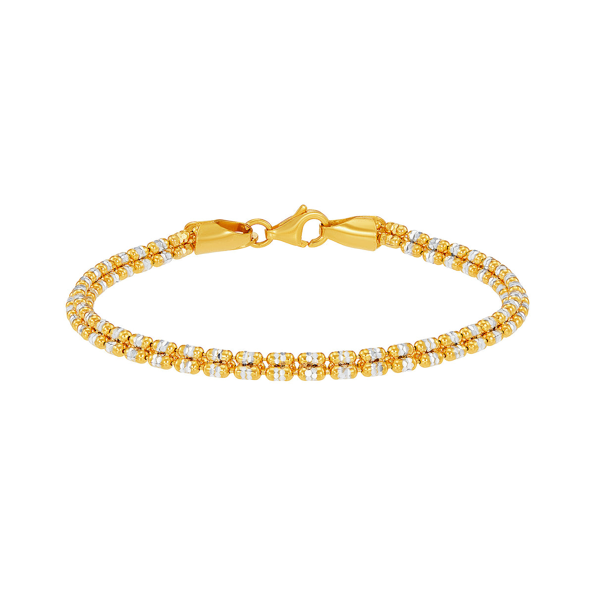 Oro Italia 916 Yellow and White Gold Bracelet GW51991224-3YWBBY-BI (for baby) (22K Gold)