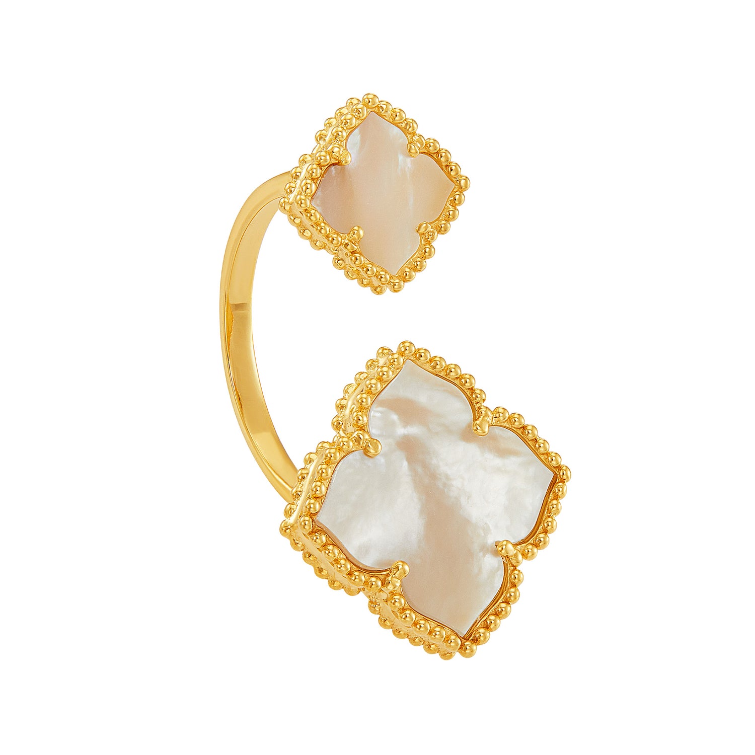 AL-ZAHRA | Mother of Pearl Ring in 750/18K Yellow Gold 270891124(YG)-MOP